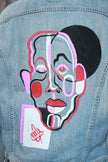 Handpainted Men's LEE denim jacket (L)