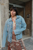 Handpainted Men's LEE denim jacket (L)