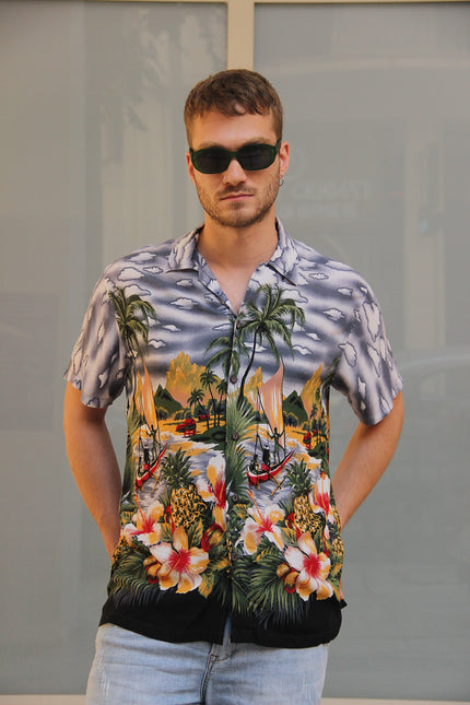 Vintage funky patterned shirt (M/L)