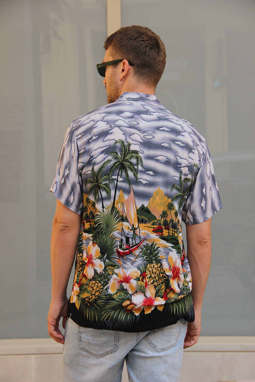 Vintage funky patterned shirt (M/L)