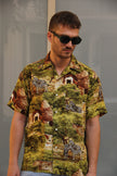 Vintage funky patterned shirt (M)