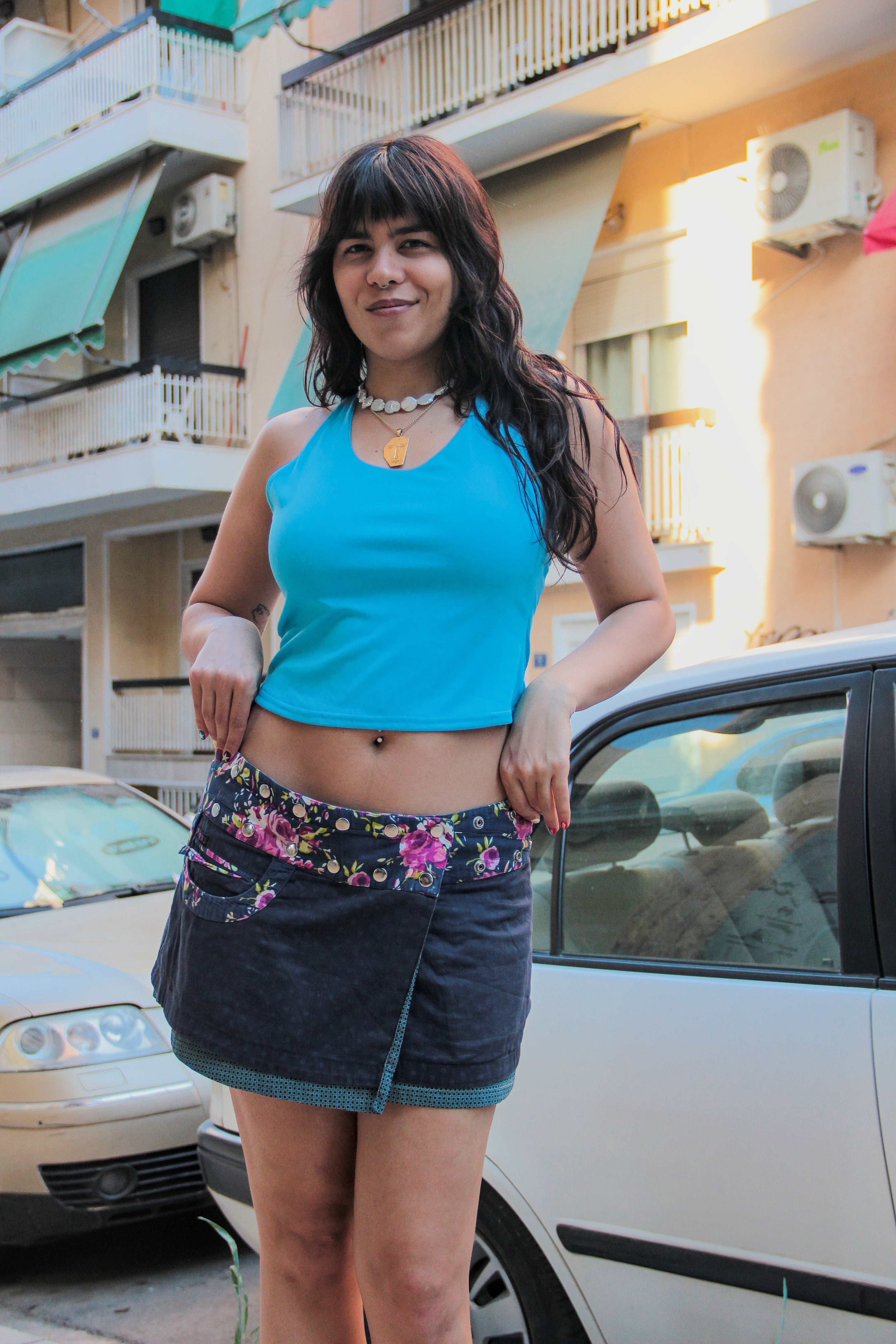 Moshiki stunning double face mini skirt (adjustable size)
