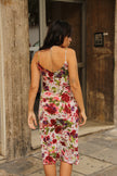 Vintage floral midi dress (M/XL)