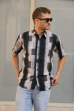 Vintage funky patterned shirt (L)