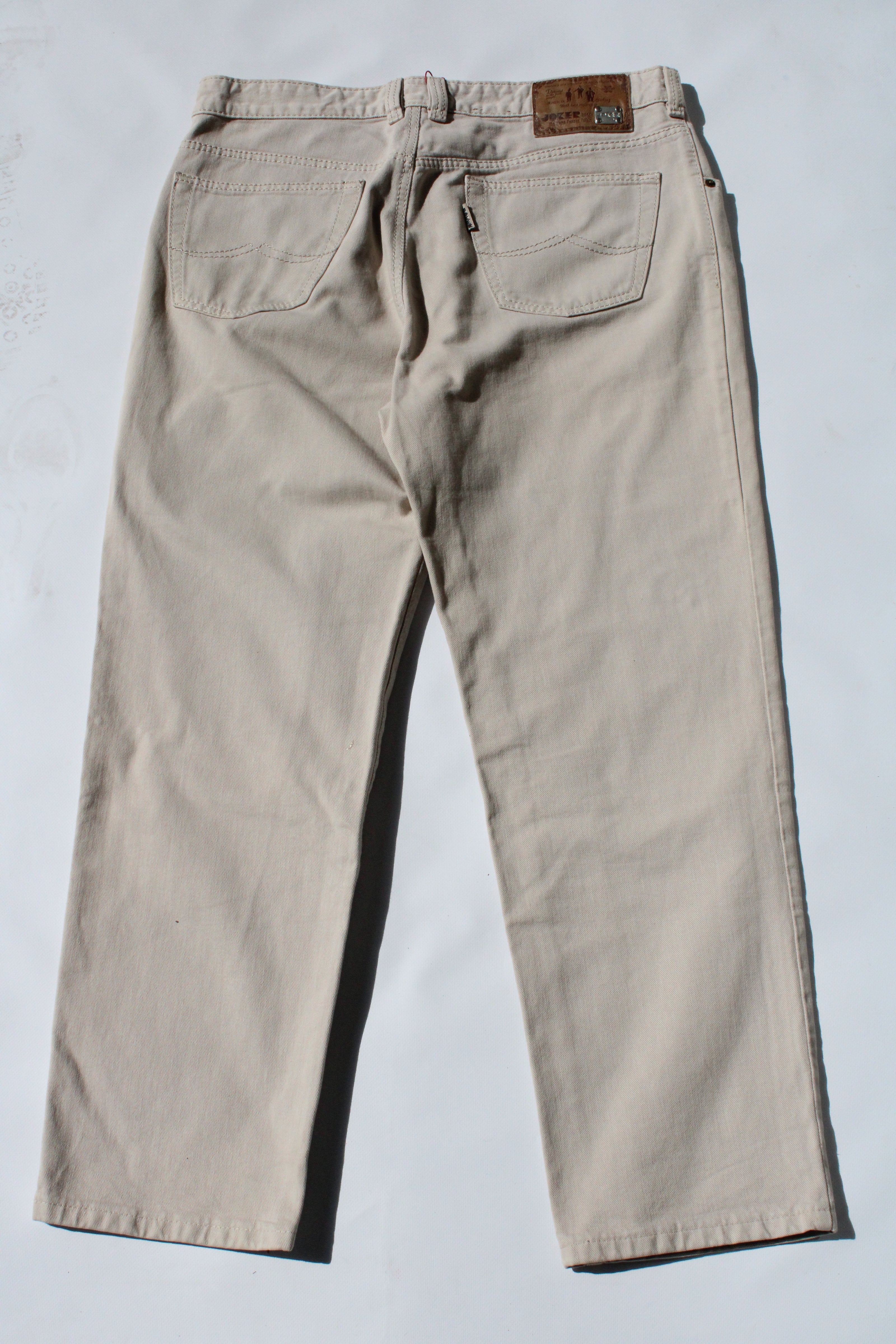 Vintage beige men’s high waisted jeans (W38)