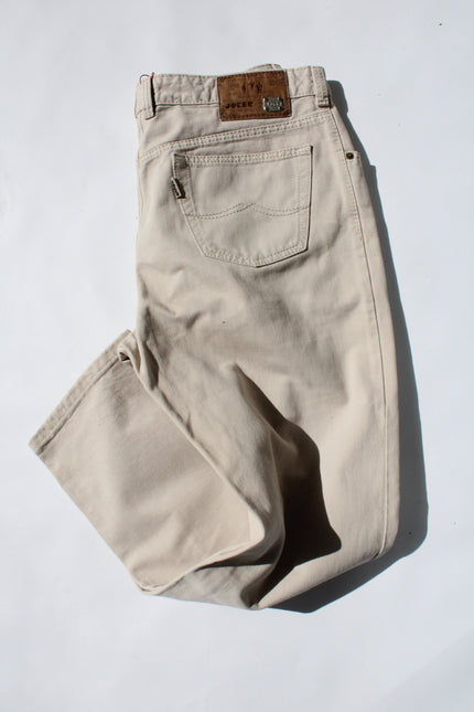 Vintage beige men’s high waisted jeans (W38)