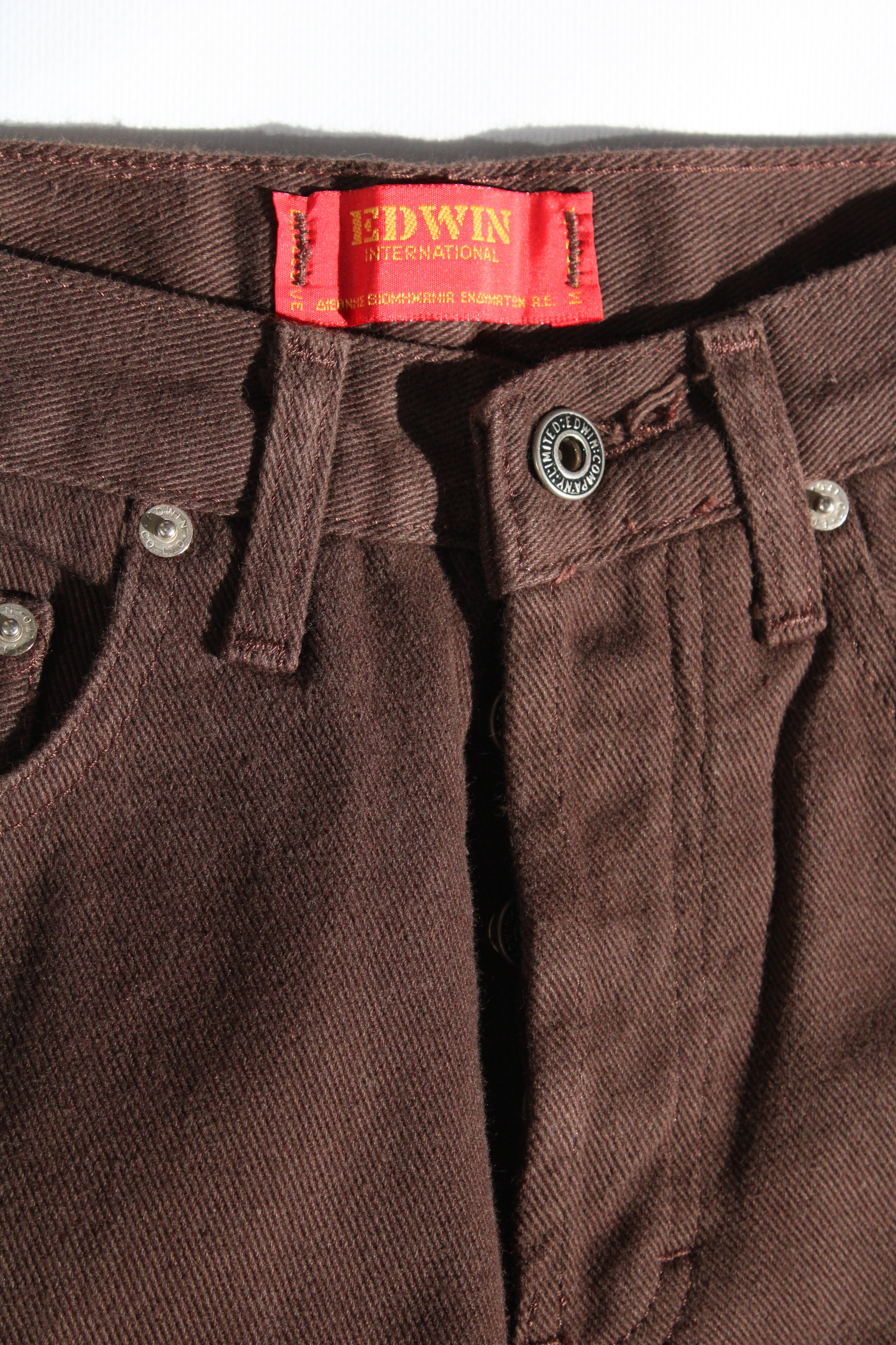 Deadstock Edwin dark brown jeans W28