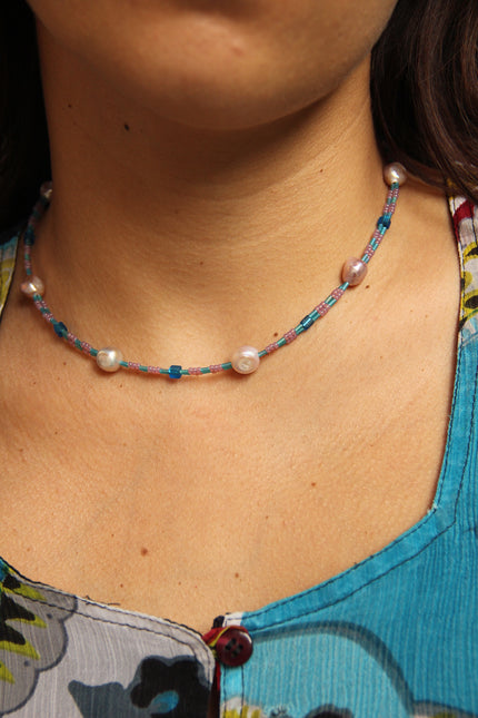 “Water Lily” handmade necklace