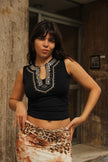 Super hot vintage top with sequin detailing (S/L)