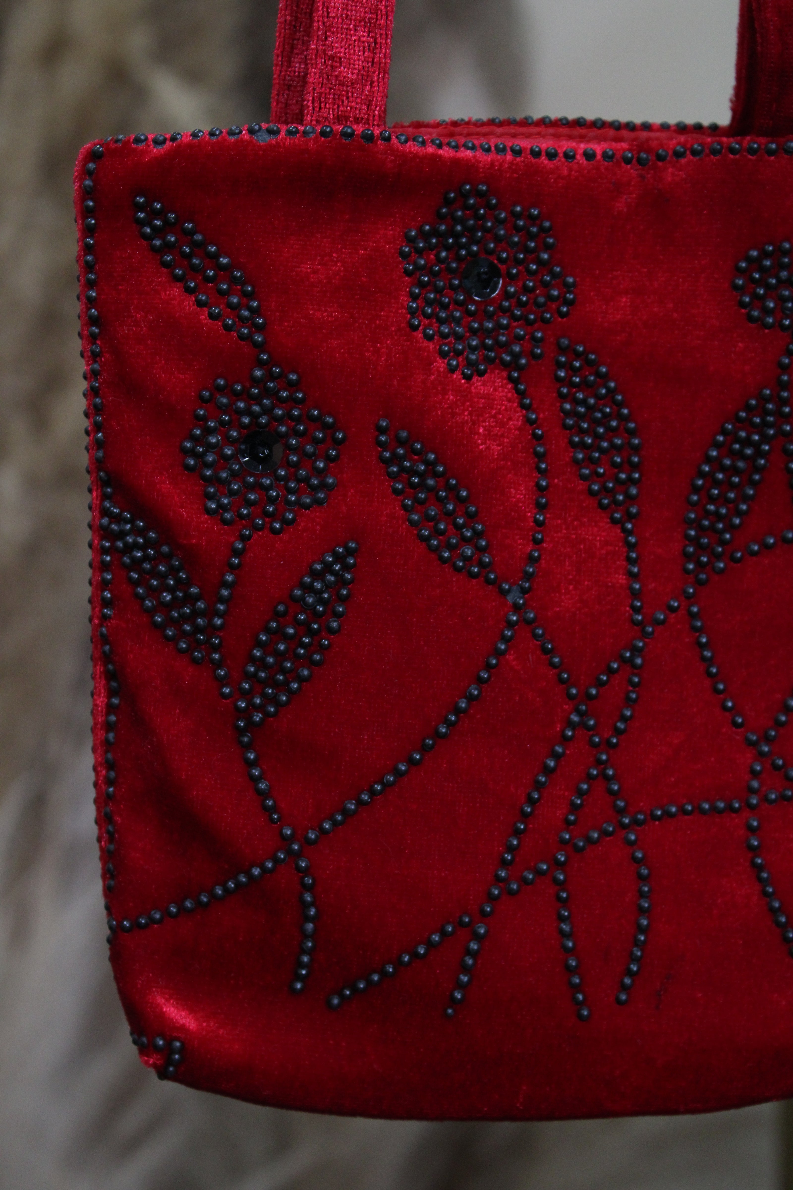 Super cute velvet beaded bag