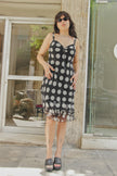 Gorgeous 100% silk vintage polka dot dress (L)
