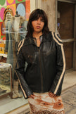 Vintage Men's Henry Harrods biker genuine leather jacket (M)