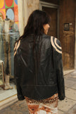 Vintage Men's Henry Harrods biker genuine leather jacket (M)
