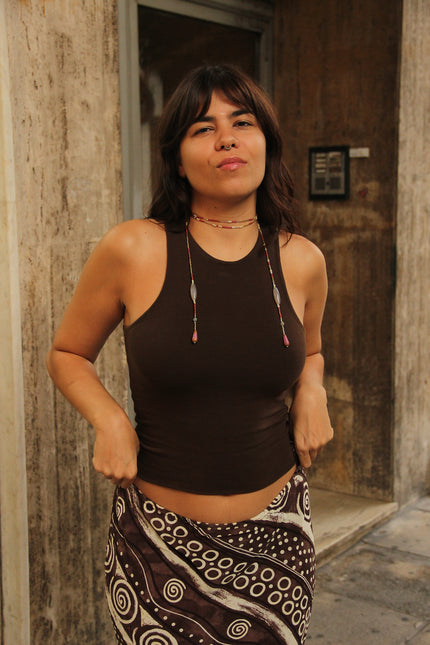 Super cute brown tank top (S/M)