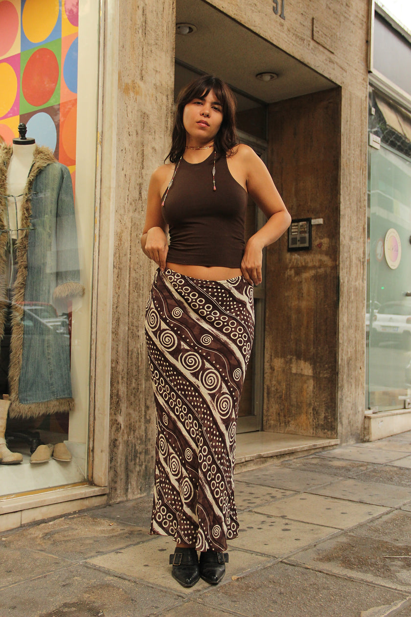 Vintage 90s style maxi skirt (L)