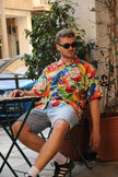 Vintage funky patterned shirt (L)