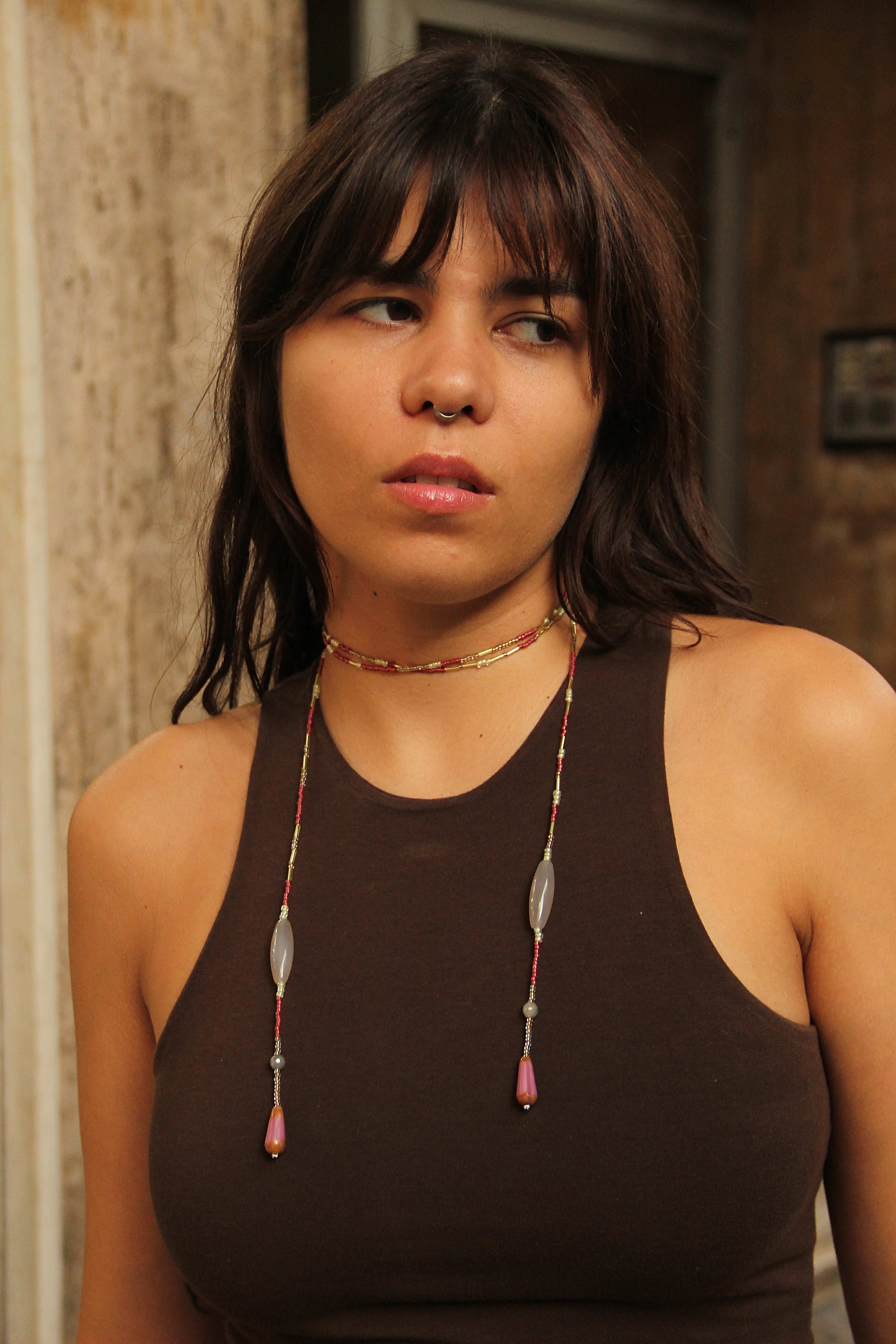 Super cute brown tank top (S/M)