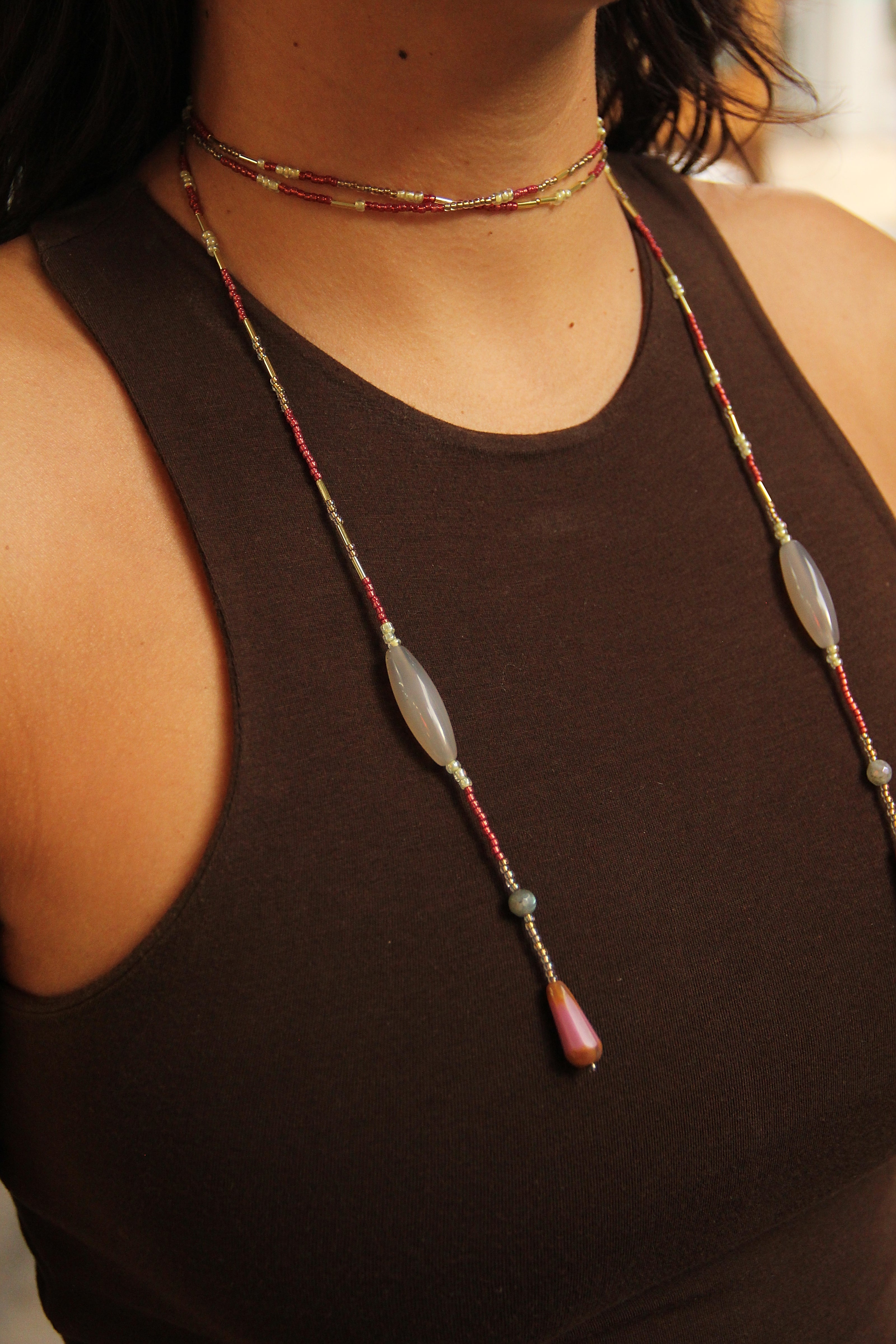 “The Tie” handmade polymorphic necklace
