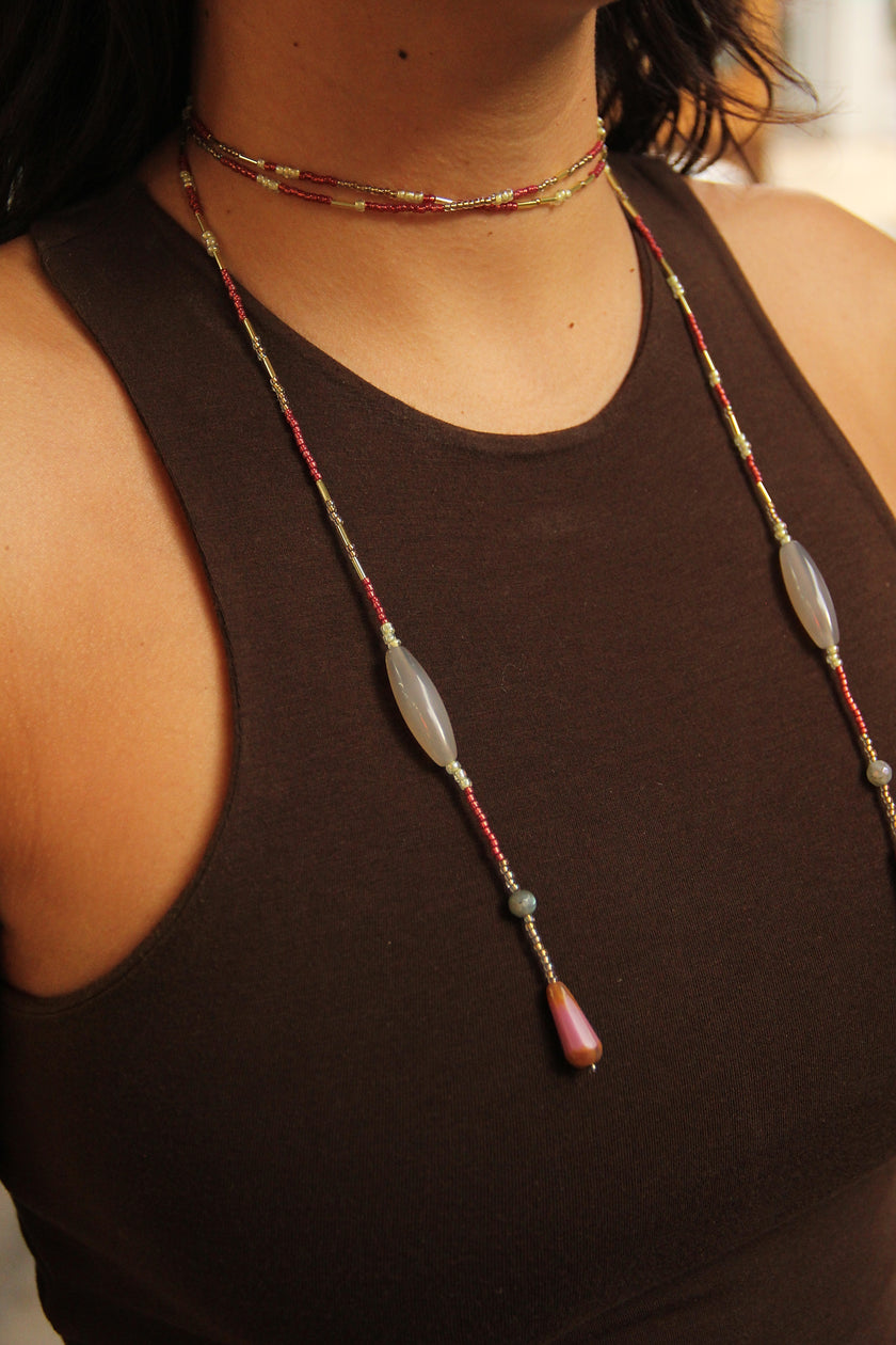 “The Tie” handmade polymorphic necklace