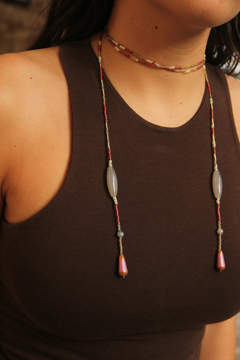 “The Tie” handmade polymorphic necklace
