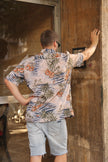 Vintage funky patterned shirt (L)
