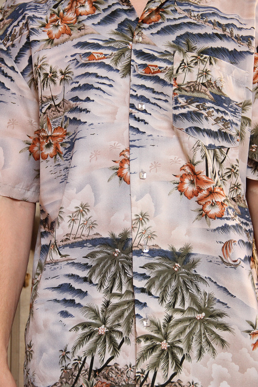 Vintage funky patterned shirt (L)