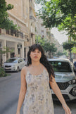 Beautiful vintag efloral 100% silk dress (M/L)