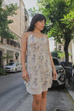 Beautiful vintag efloral 100% silk dress (M/L)