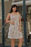 Beautiful vintag efloral 100% silk dress (M/L)