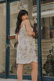 Beautiful vintag efloral 100% silk dress (M/L)