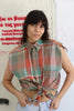 Vintage check men’s sleeveless shirts