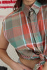 Vintage check men’s sleeveless shirts