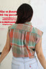 Vintage check men’s sleeveless shirts