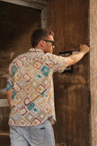 Vintage funky patterned shirt (M)