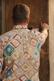Vintage funky patterned shirt (M)
