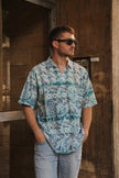 Vintage funky patterned shirt(L)