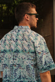 Vintage funky patterned shirt(L)