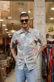 Vintage funky patterned shirt (L)
