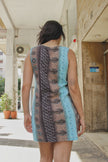 Vintage funky patterned dress (L/XL)