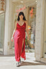 Miss Sixty maxi super hot dress with thigh-high slit (M)