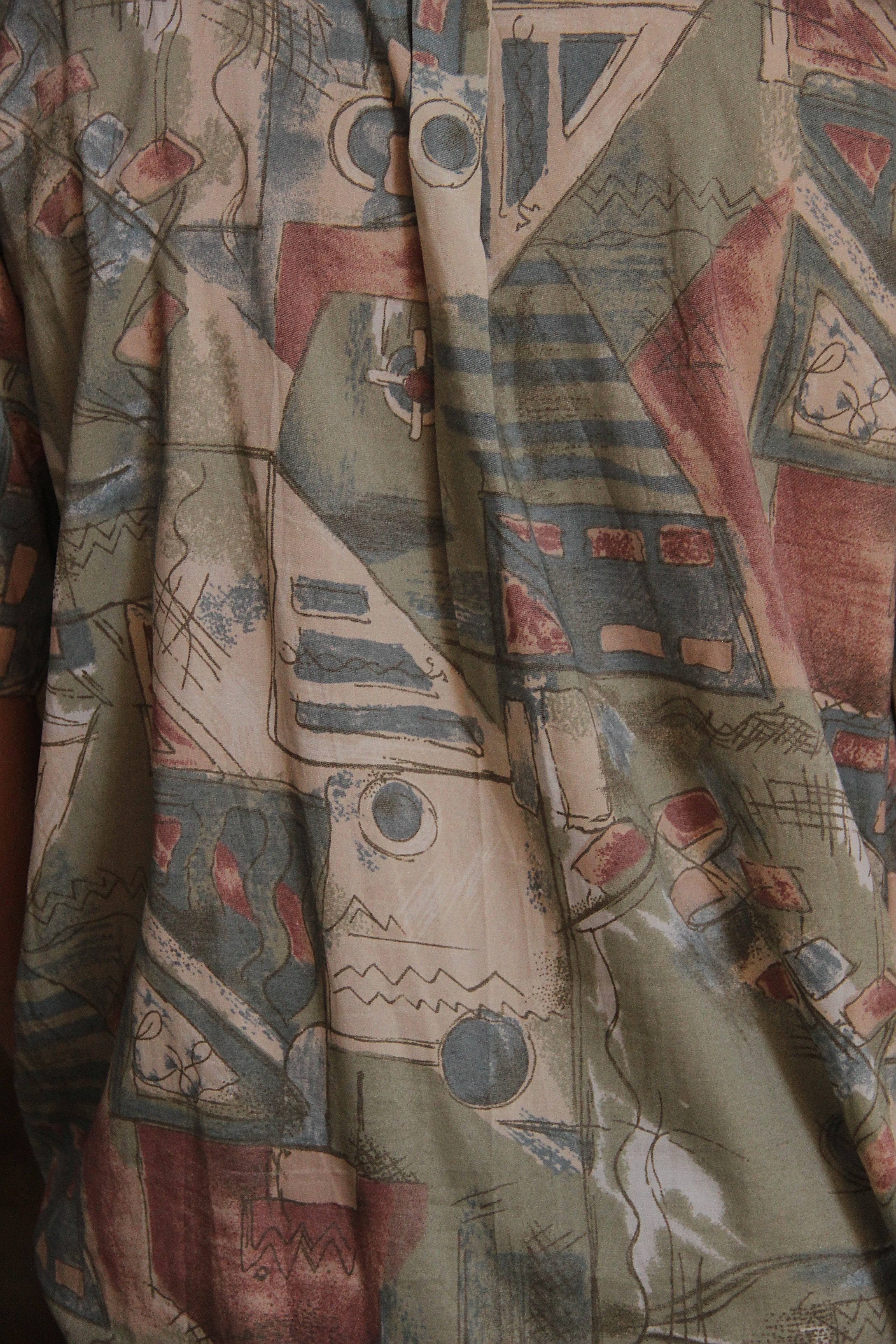 Vintage funky patterned shirt (L)