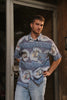 Vintage funky patterned shirt (XL)