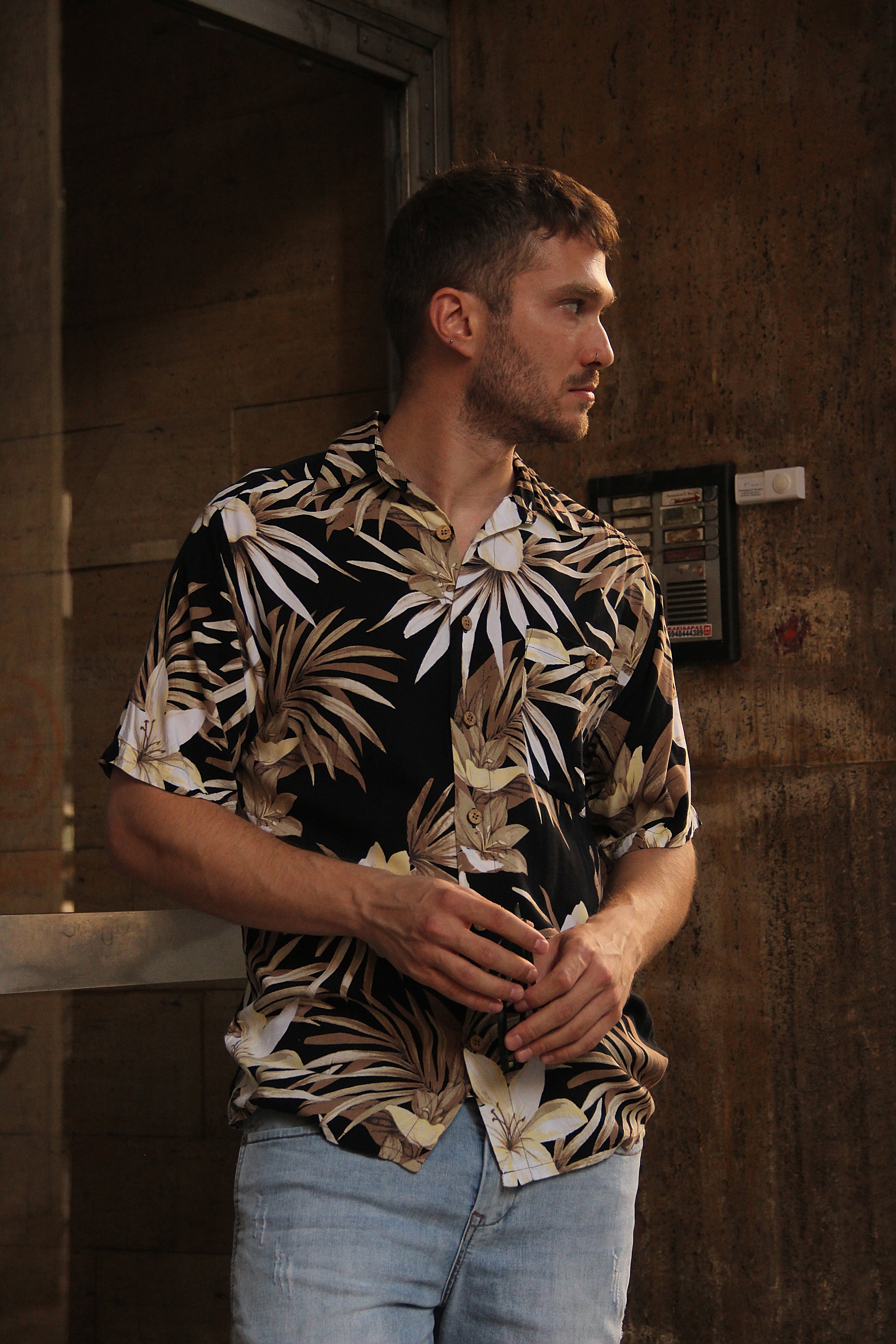 Funky patterned shirt (S)