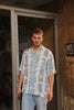 Vintage funky patterned shirt (L)