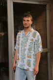 Vintage funky patterned shirt (L)
