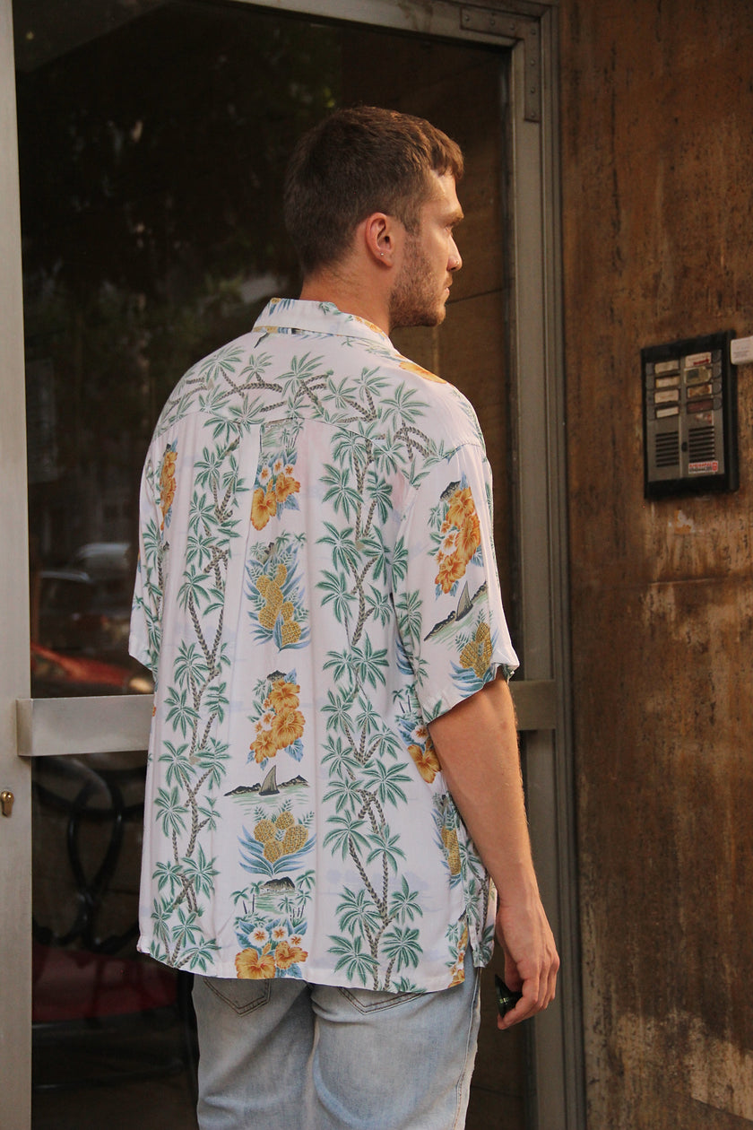 Vintage funky patterned shirt (L)