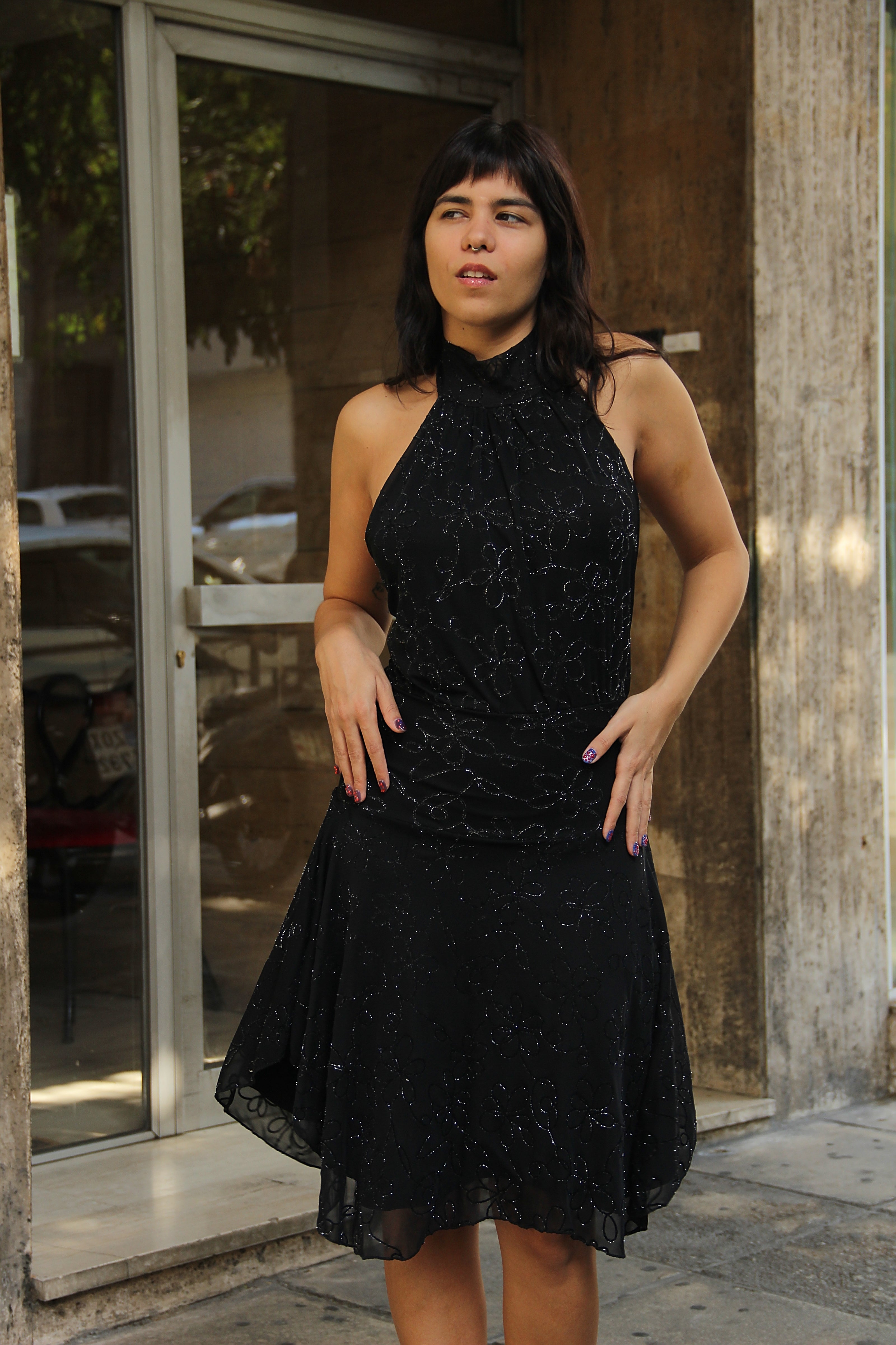 Super cute sparkly Y2K asymetrical dress (M/L)