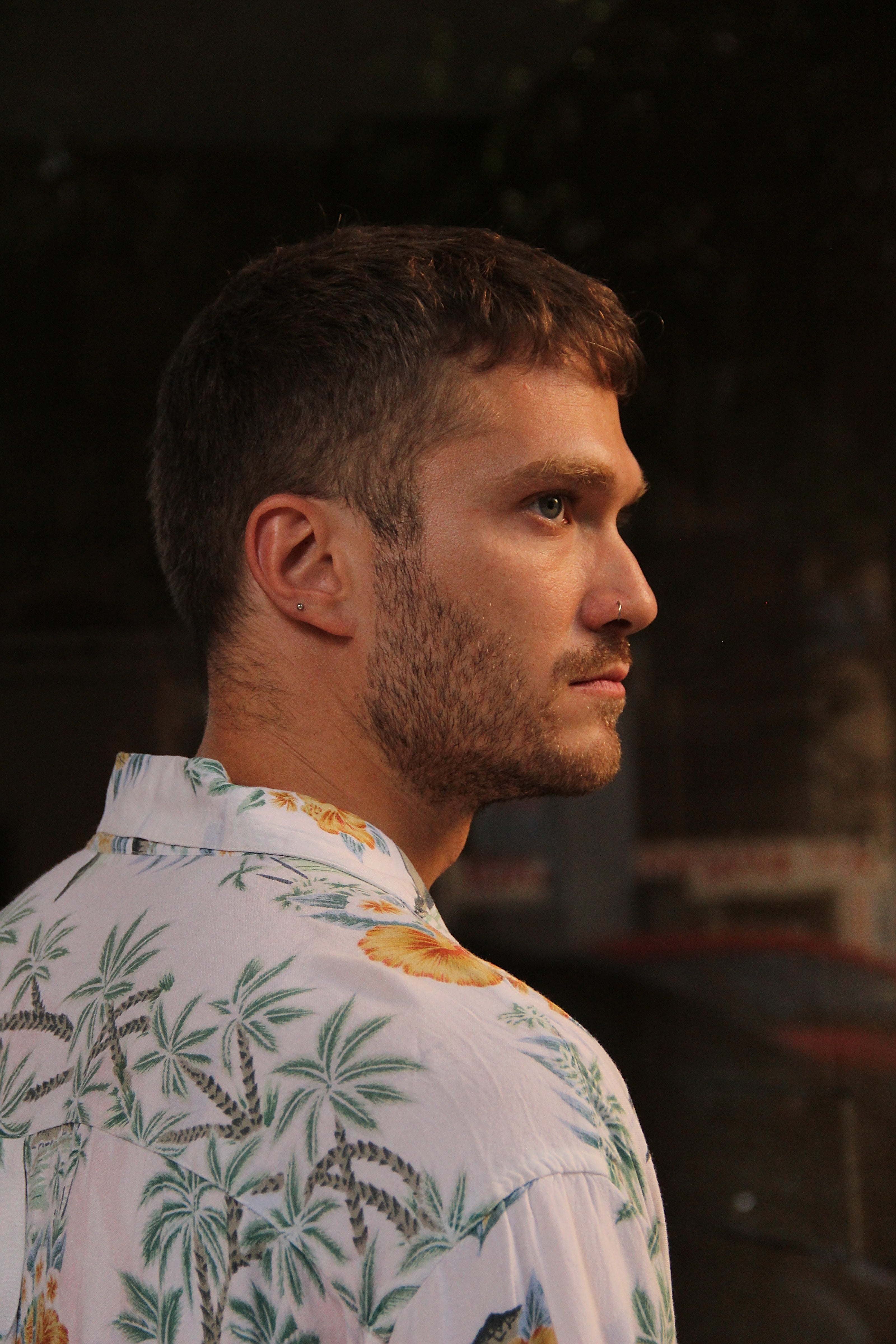 Vintage funky patterned shirt (L)