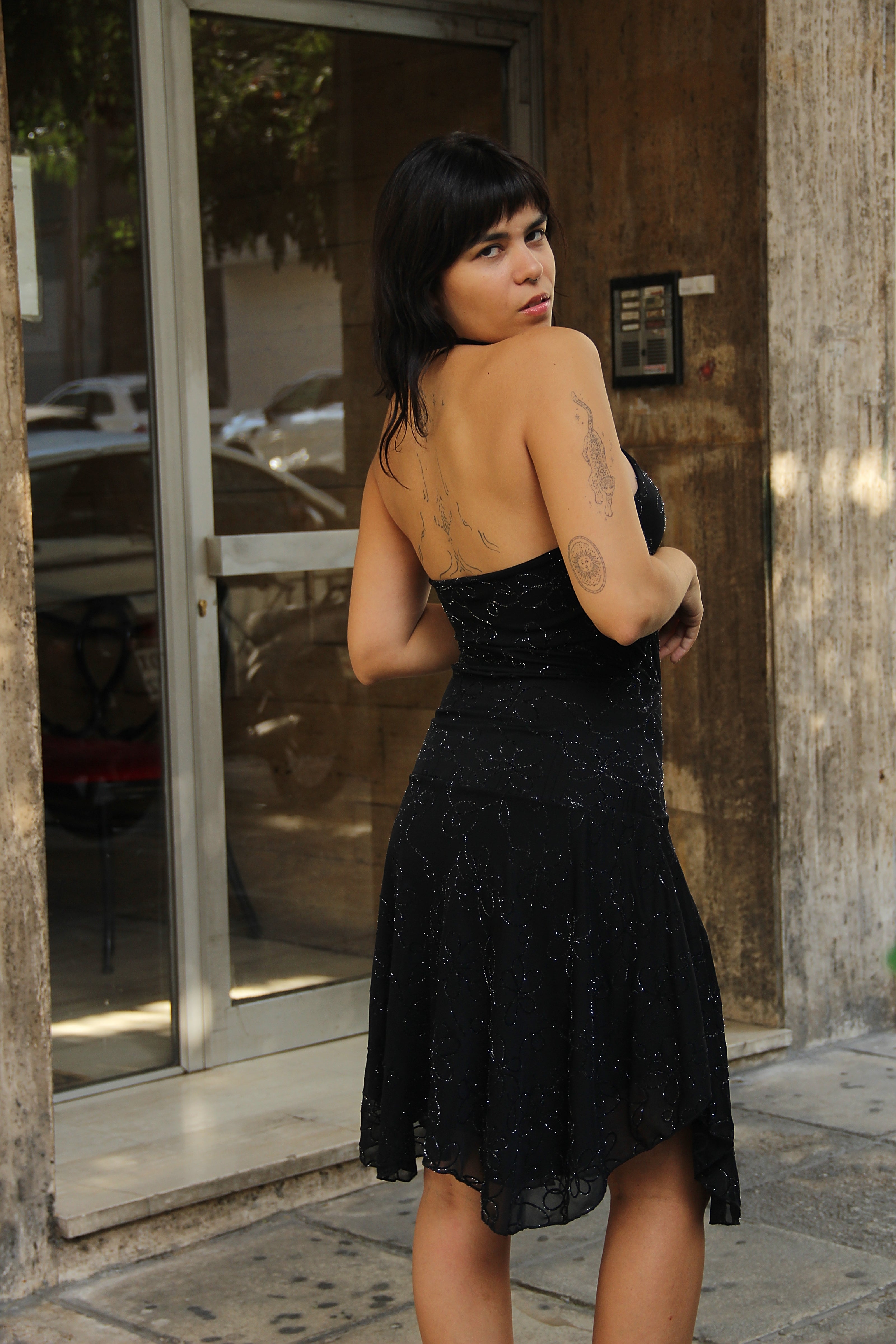 Super cute sparkly Y2K asymetrical dress (M/L)