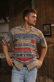 Vintage funky patterned shirt (L)